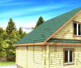 сруб дома 8х9 м - модель 2