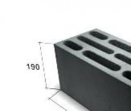 стандартный керамзитобетонный блок - модель 3