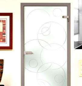 стеклянные подвесные двери межкомнатные - вариант 1