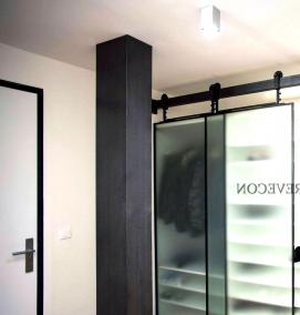 стеклянные подвесные двери межкомнатные - вариант 2