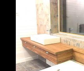 столешница из обожженного дерева - вариант 1