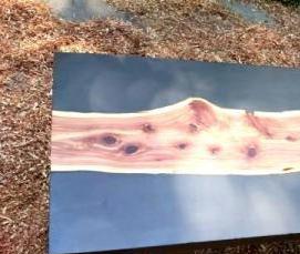 столешница из обожженного дерева - вариант 3