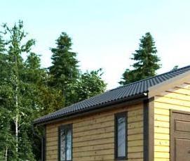 строительство дома 6х6 из бруса - модель 1