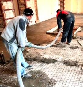 стяжка пола полистиролбетоном - модель 4