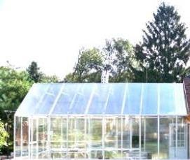 теплица желтая из поликарбоната - тип 2