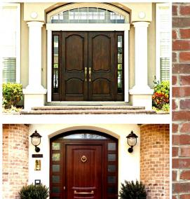 теплые входные двери в дом - вариант 1