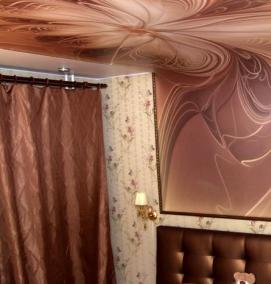 тканевые натяжные потолки с фотопечатью - модель 4