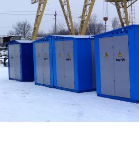 трансформаторная подстанция с двумя трансформаторами - модель 3