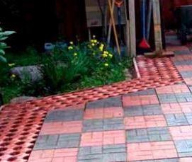 тротуарная плитка 12 кирпичей - вариант 1