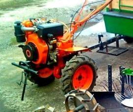 уборка снега мотокультиватором - тип 2