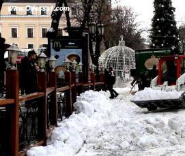 уборка снега на даче - модель 2