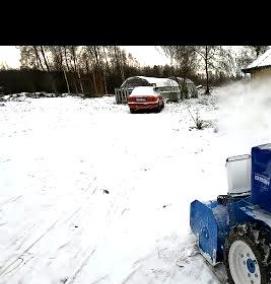 уборка снега снегоуборщиком - модель 1
