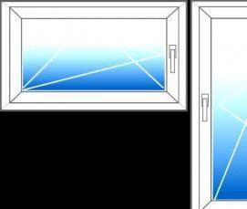 угловые пластиковые окна - модель 2