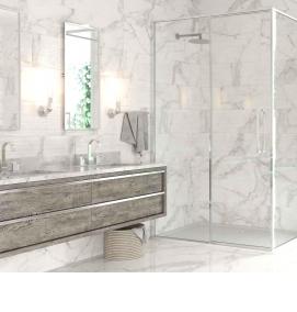 укладка керамогранита 1200х600 на стены - вариант 4