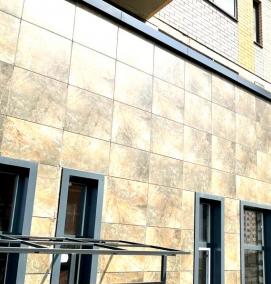 укладка керамогранита 1200х600 на стены - вариант 3