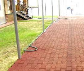 укладка тротуарной плитки брусчатки - вариант 4