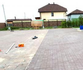 укладка тротуарной плитки брусчатки - вариант 2