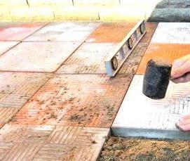 укладка тротуарной плитки на отсев - модель 2