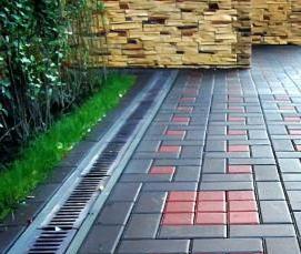 укладка тротуарной плитки на пескобетон - модель 3