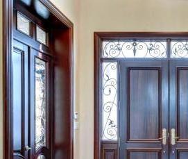 уличные двустворчатые входные двери - вариант 4