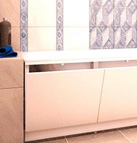 установка экрана под ванну - вариант 4