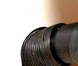 установка гофры на унитаз - модель 1