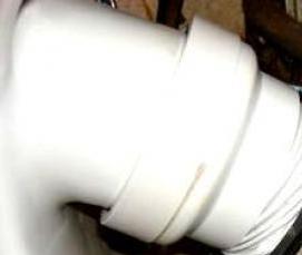 установка гофры на унитаз - модель 2