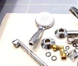 установка планки для смесителя в ванной - тип 2