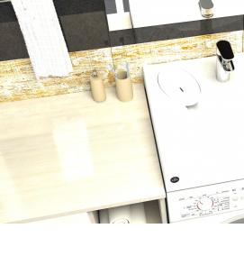 установка раковины над стиральной машиной - модель 1