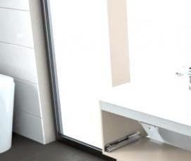 установка раковины с тумбой в ванной - вариант 4