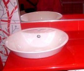 установка раковины в ванной комнате - модель 4