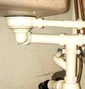 установка сифона на раковину - тип 2