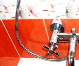 установка смесителей в ванной комнате - тип 2