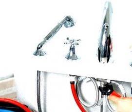 установка смесители для ванной с душем - вариант 1