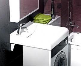 установка стиральной машины под раковину - модель 4