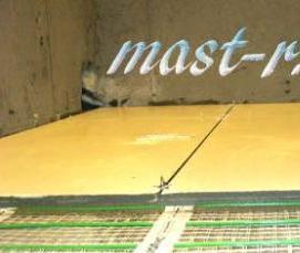 установка теплых полов ванной комнате - тип 3