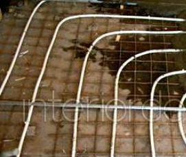 установка теплых полов ванной комнате - тип 2