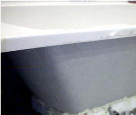 установка ванны без каркаса - модель 1