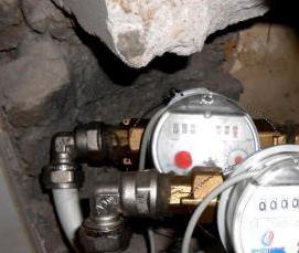 установка водосчетчиков - тип 1