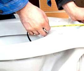 установка встраиваемого унитаза - тип 2