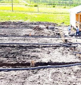 устройство дренажа на участке - модель 3