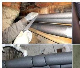 утепление наружной канализации - модель 3