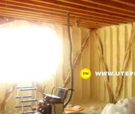 утепление потолка ППУ - модель 2