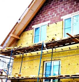 утепление вентилируемого фасада - модель 2