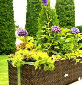 Вазоны из ротанга - модель 3