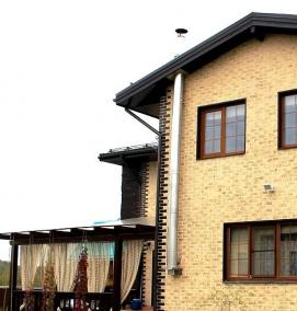 Вентилируемый фасад из клинкерной плитки - модель 1