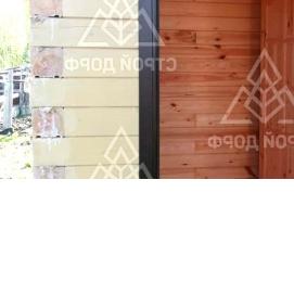 Входные деревянные двери из бруса - вариант 4