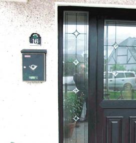 Входные двери в дом со стеклом - тип 1