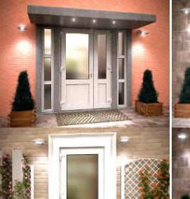 Входные двери в дом со стеклом - тип 3