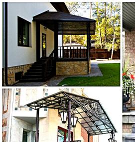 Входные группы из пластика для дома - тип 3